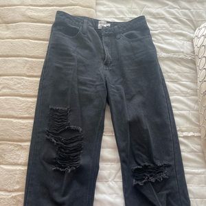 Princess Polly black distressed jeans
